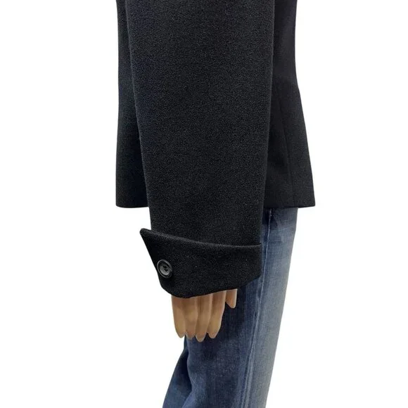 Valerie Stevens Women Wool Blazer Jacket Size 10 Black Buttons - Picture 4 of 10